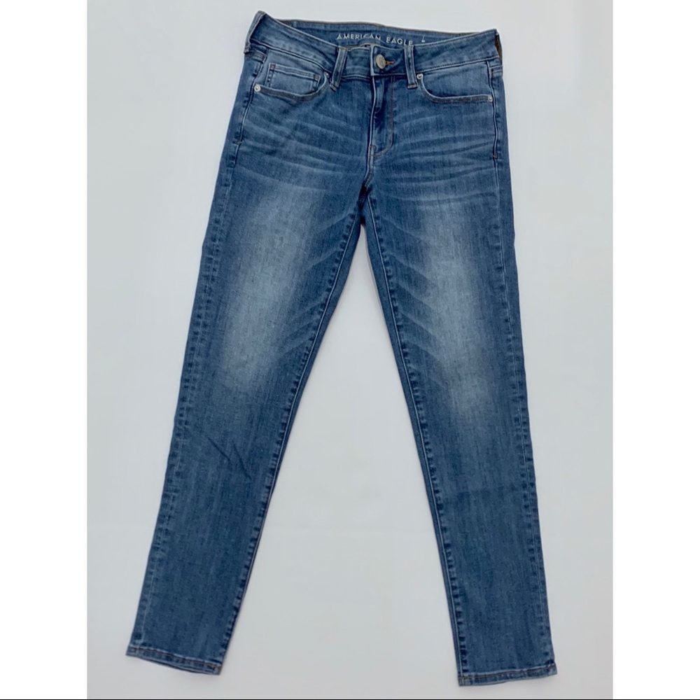 AEO Super Stretch Skinny Jeans Blue 6